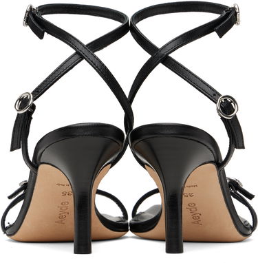 Tilbehør Aeyde Aeyde Hallie Leather Stiletto Heeled Sandals Sort | A11-HS-HTLS13ST134-FW24-800-007, 1