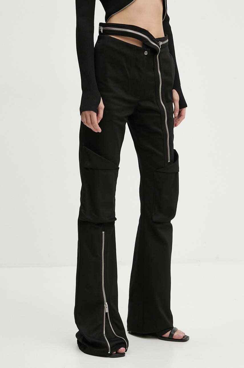 Bukser HELIOT EMIL Cutout High Waist Zipper Pants Sort | HE.W.10.124.BLK01, 0