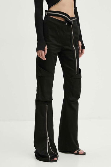 Bukser HELIOT EMIL Cutout High Waist Zipper Pants Sort | HE.W.10.124.BLK01, 0