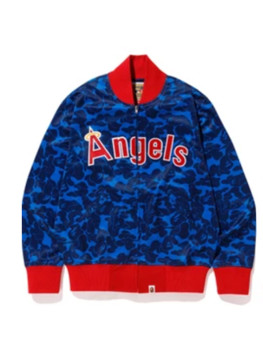 Jakke BAPE Mitchell & Ness x Angels Jacket Blå | 001LJF731913XBLB