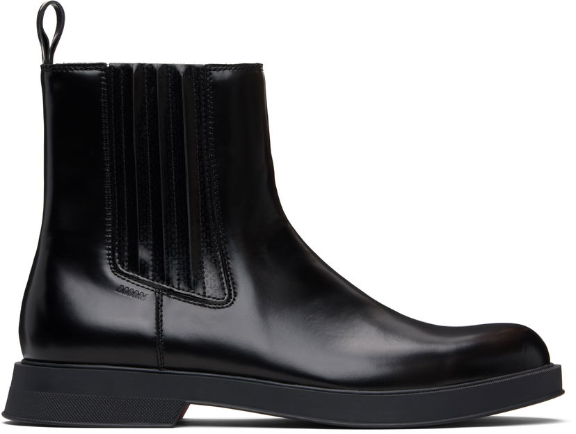 Sneakers og sko BOSS Hugo Embossed-Logo Chelsea Boots Sort | 50552567