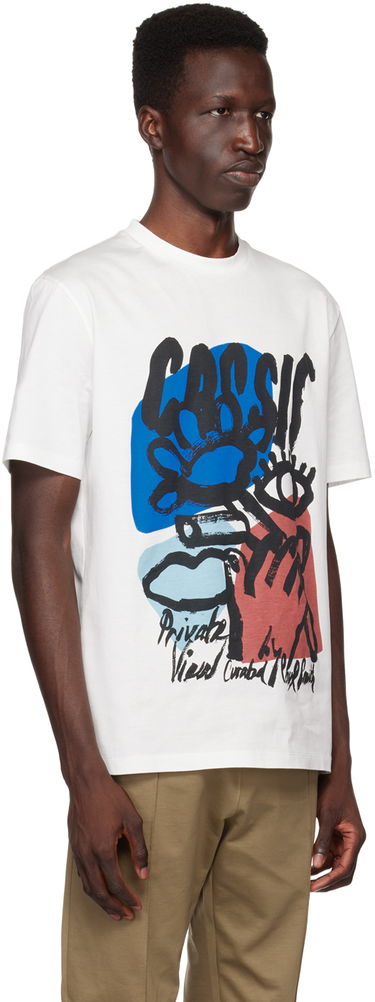 T-shirt Paul Smith Paul Smith 'Cassis' Print T-Shirt Hvid | M1R-919T-KP3660-01, 1