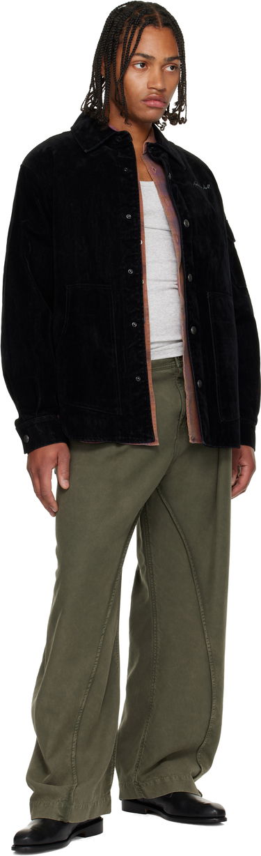 Skjorte Andersson Bell Andersson Bell Padded Velvet Denim Shirt Sort | atb1374m, 3