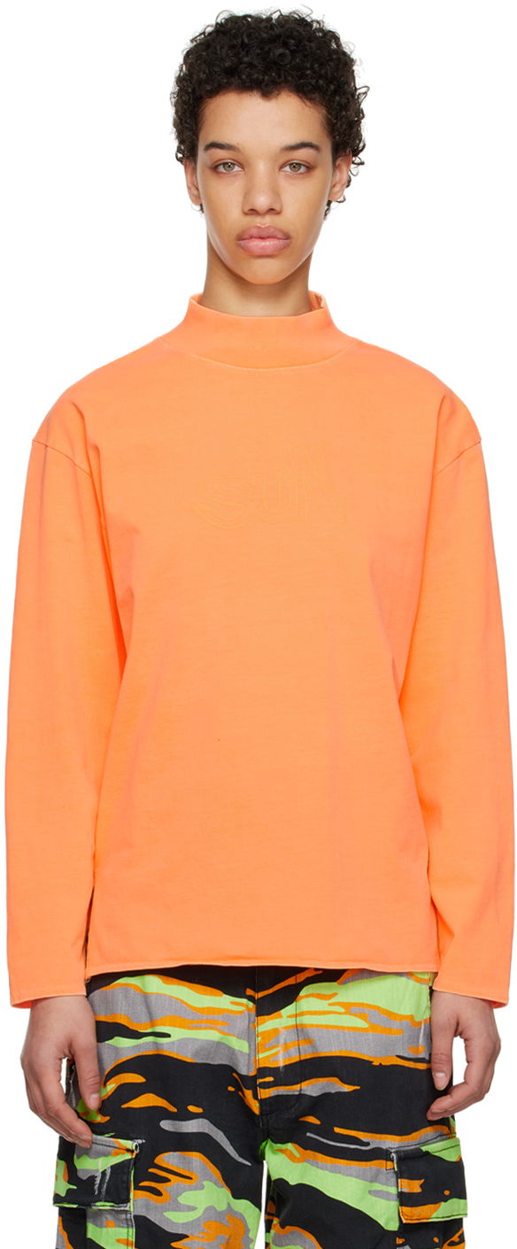 T-shirt ERL 'Sun' Long Sleeve T-Shirt Orange | ERL06T013