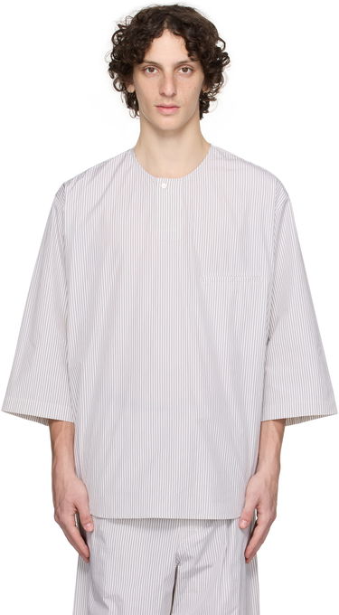 T-shirt LEMAIRE Lemaire Short Sleeve Henley Hvid | TO1326 LF1409, 0