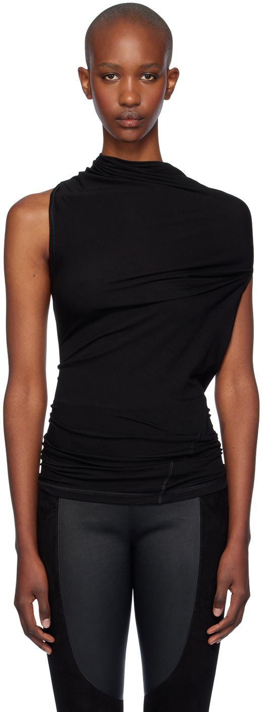 Tanktop Helmut Lang Helmut Lang Sleeveless Draped Top Sort | O07HW507, 0