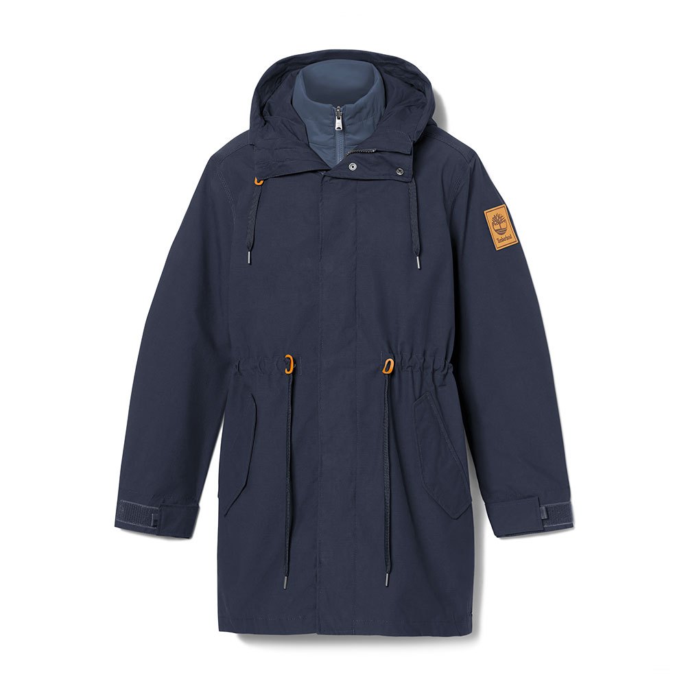 Regnfrakke Timberland Snowdon Peak Fishtail Parka Blå | A6FYH-433, 0