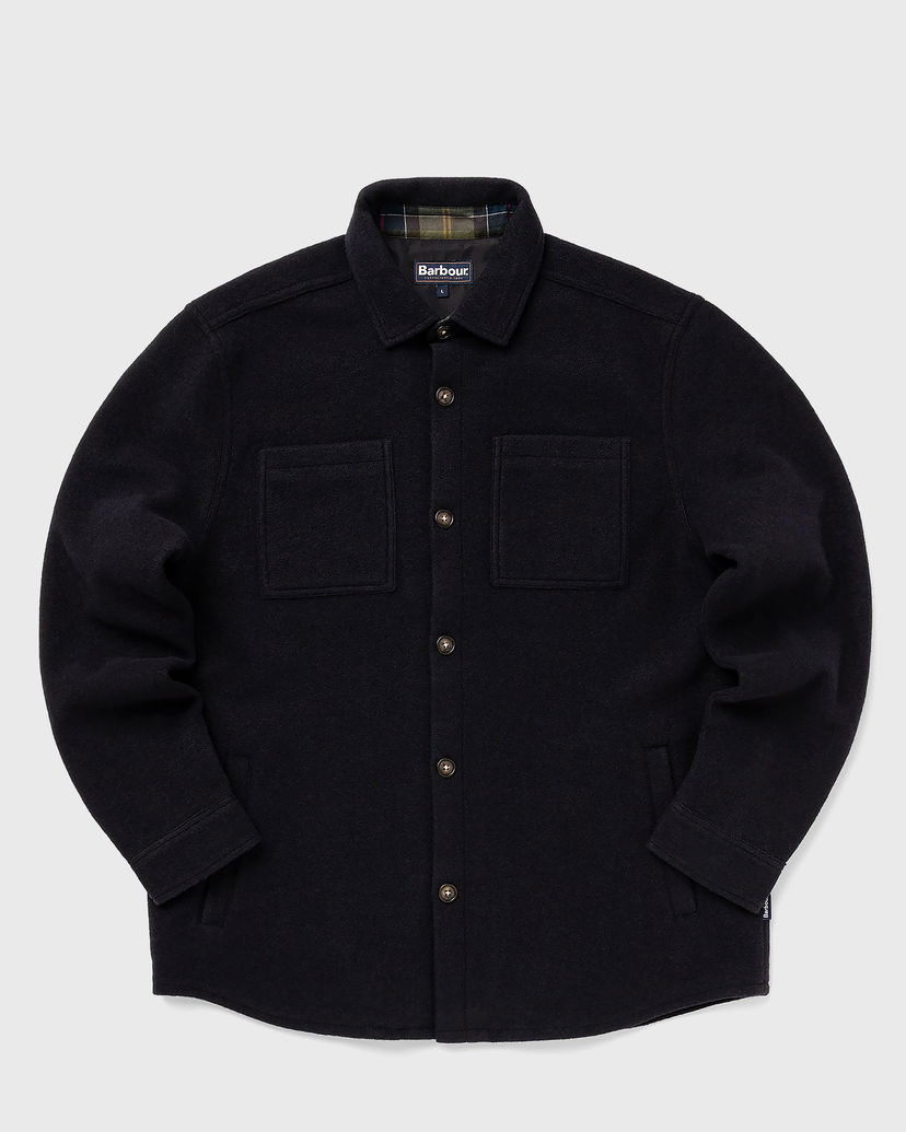 Skjorte Barbour Marlow Wool Overshirt Mørkeblå | MOS0444NY72