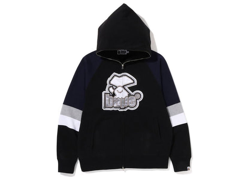 Sweatshirt BAPE BAPE Hockey Graphic Relaxed Fit Full Zip Hoodie Black Sort | 1I80-115-004