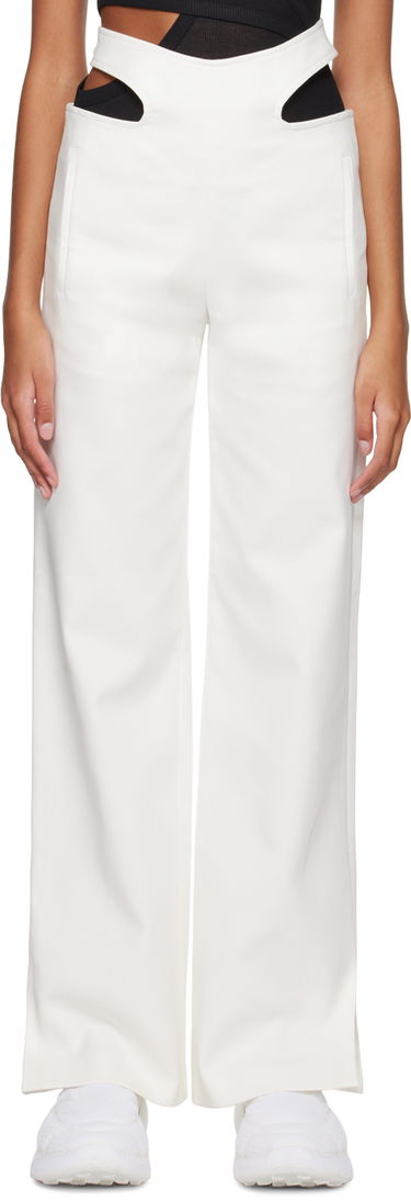 Bukser Dion Lee Dion Lee Y-Front Buckle Trousers Hvid | C2099R23, 0