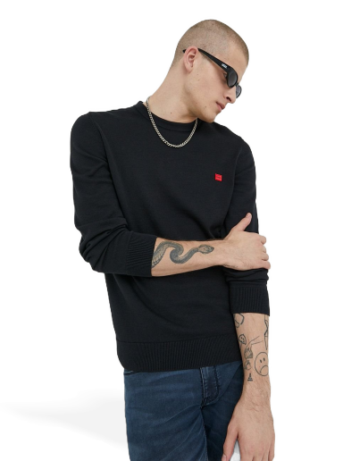 Sweater BOSS Cotton Sweater Sort | 50475083
