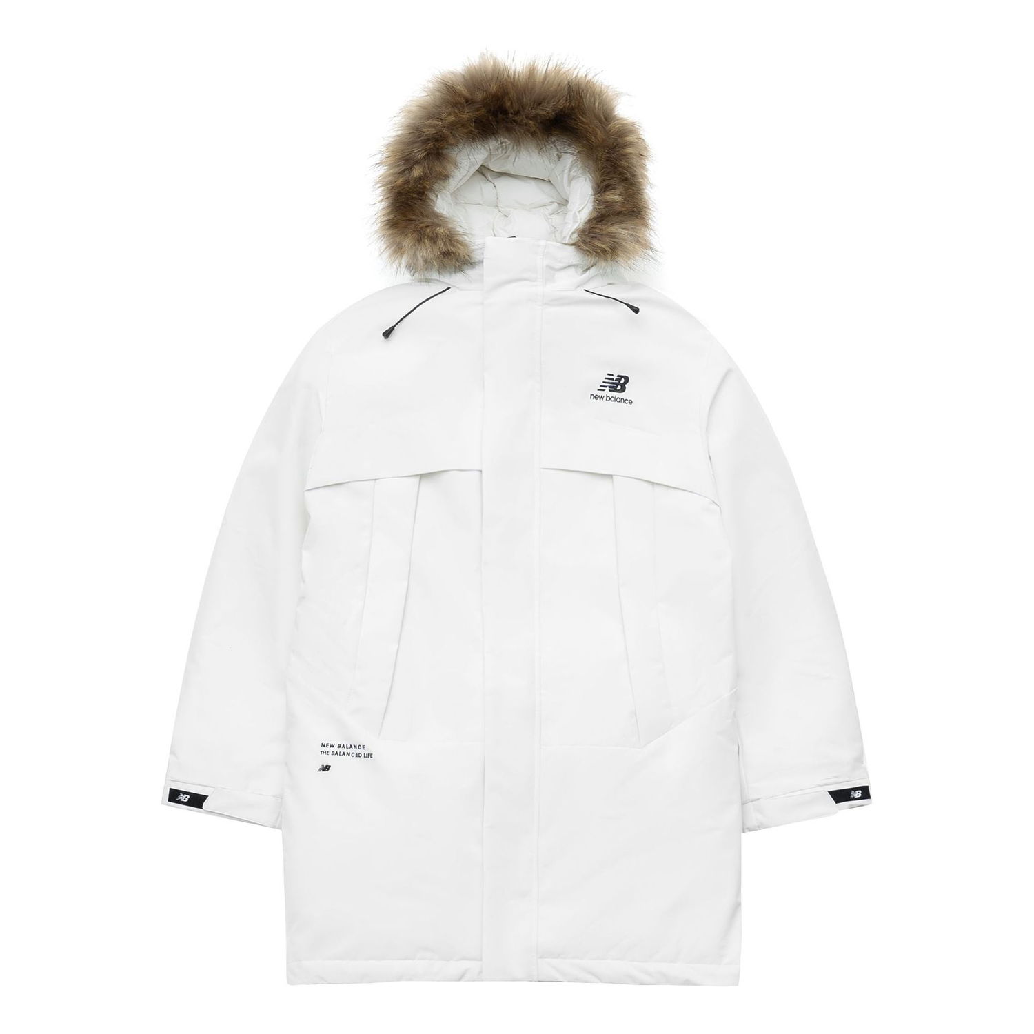 Parka New Balance Long Down Jacket Hvid | 5PC44303-IV, 0