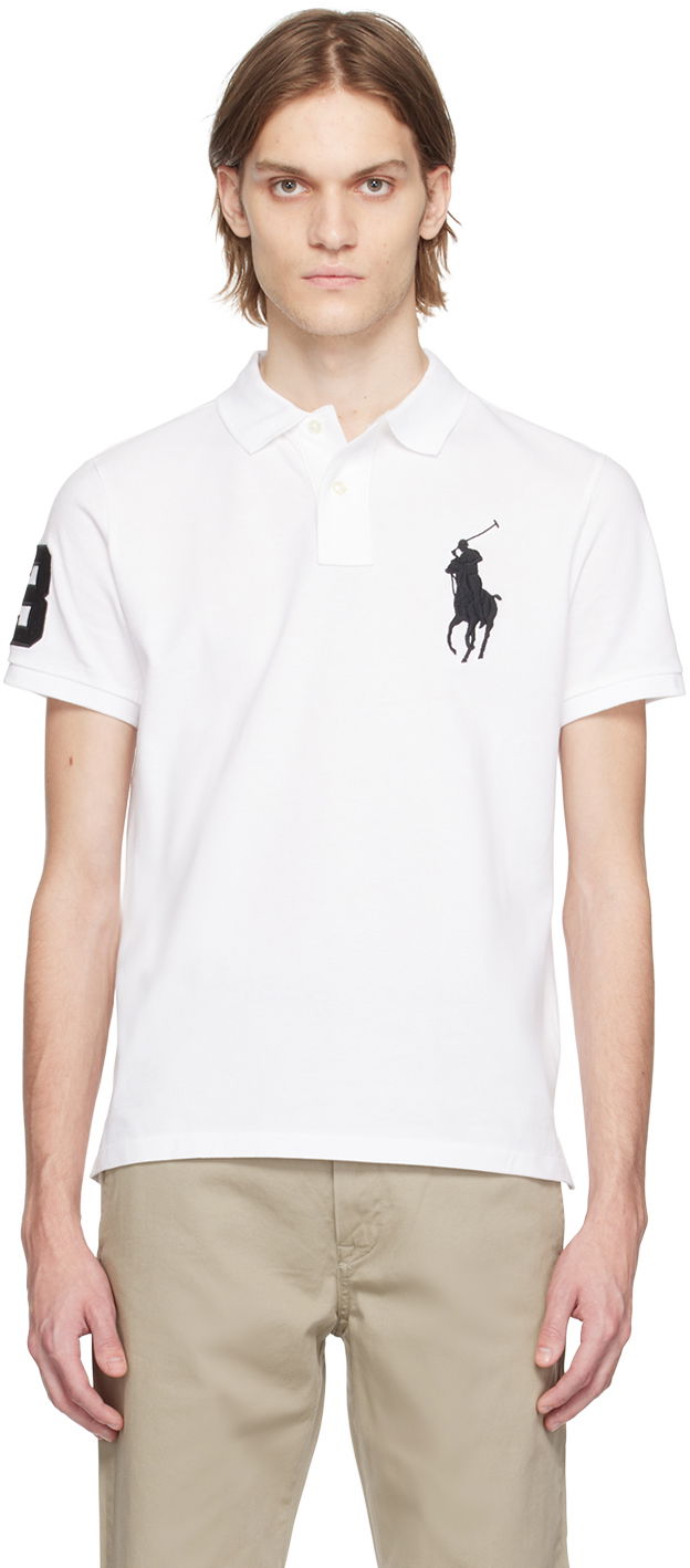 Polo skjorte Polo by Ralph Lauren Polo Ralph Lauren Big Pony Polo Hvid | 710688969003, 0