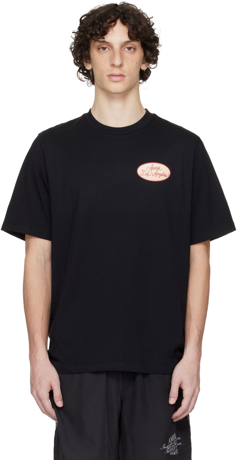 T-shirt AMIRI AMIRI Station Patch T-Shirt Sort | AMJYTE1201