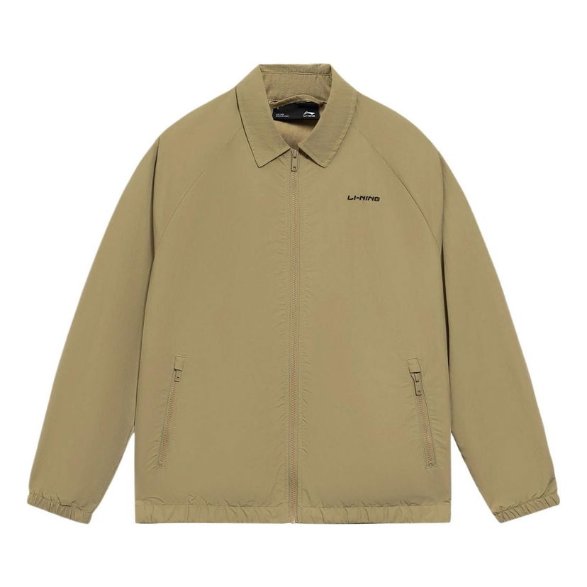 Bomberjakke Li-Ning Men's Lightweight Zip Up Jacket Beige | AJDS853-3