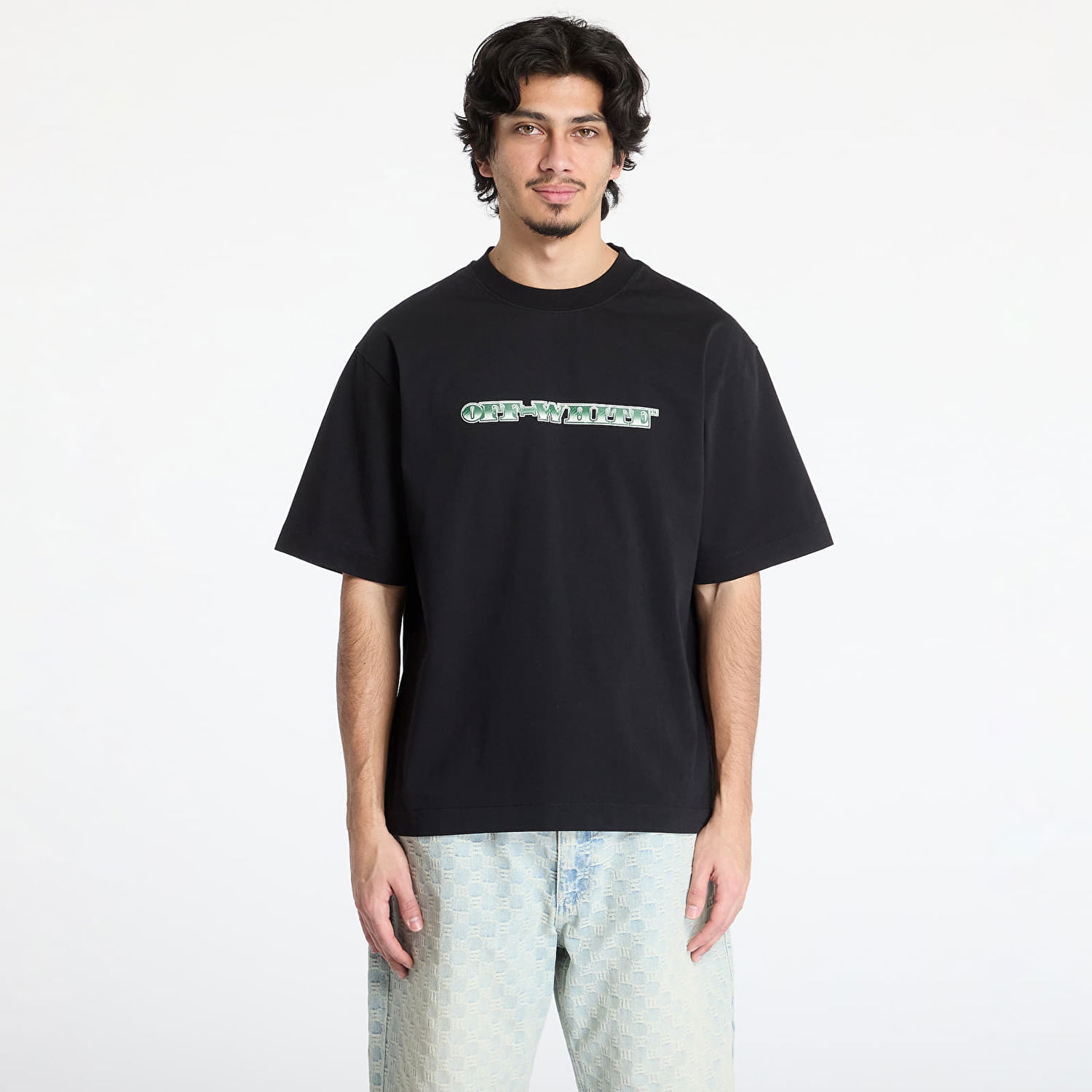 T-shirt Off-White Off-White Cash Arrow Skate S/S Tee Sort | OMAA120S25JER00E1058, 0