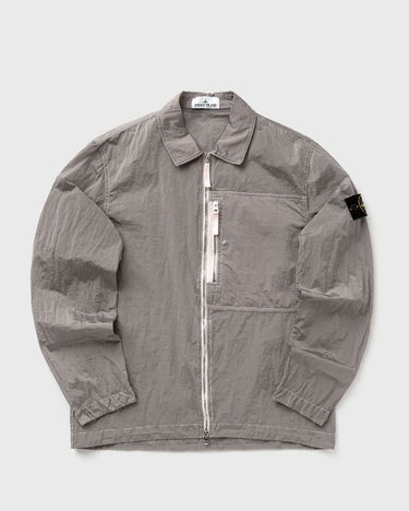 Jakke Stone Island Crinkle Fabric Full-Zip Overshirt Grå | K2S151200031S0019.V0080, 2