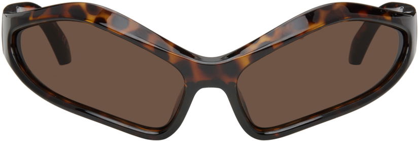 Solbriller Balenciaga Brown Fennec Oval Sunglasses Brun | BB0314S-002