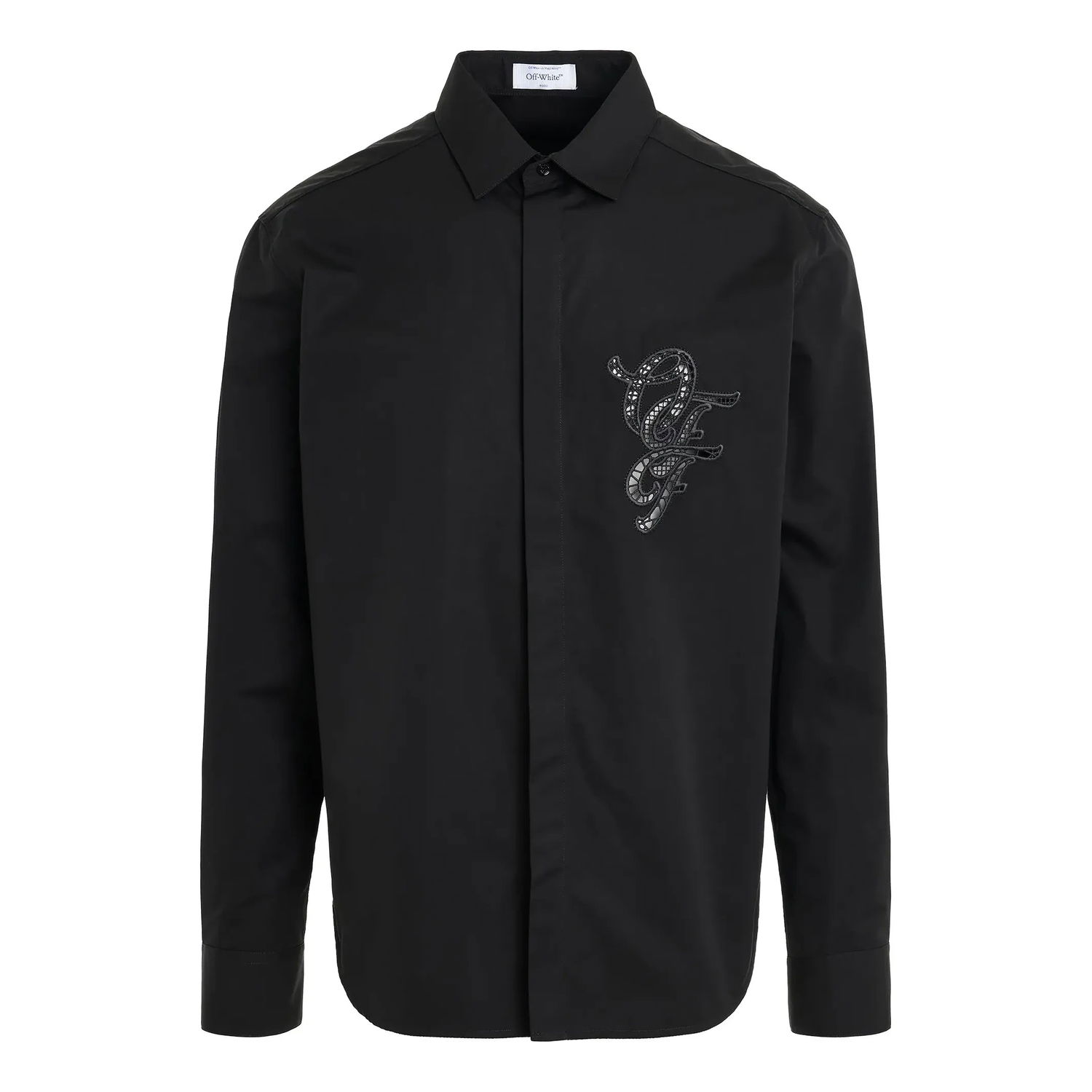 Skjorte Off-White Nature Lover Heavy Cotton Shirt Sort | OMGE040S24FAB0041010, 0