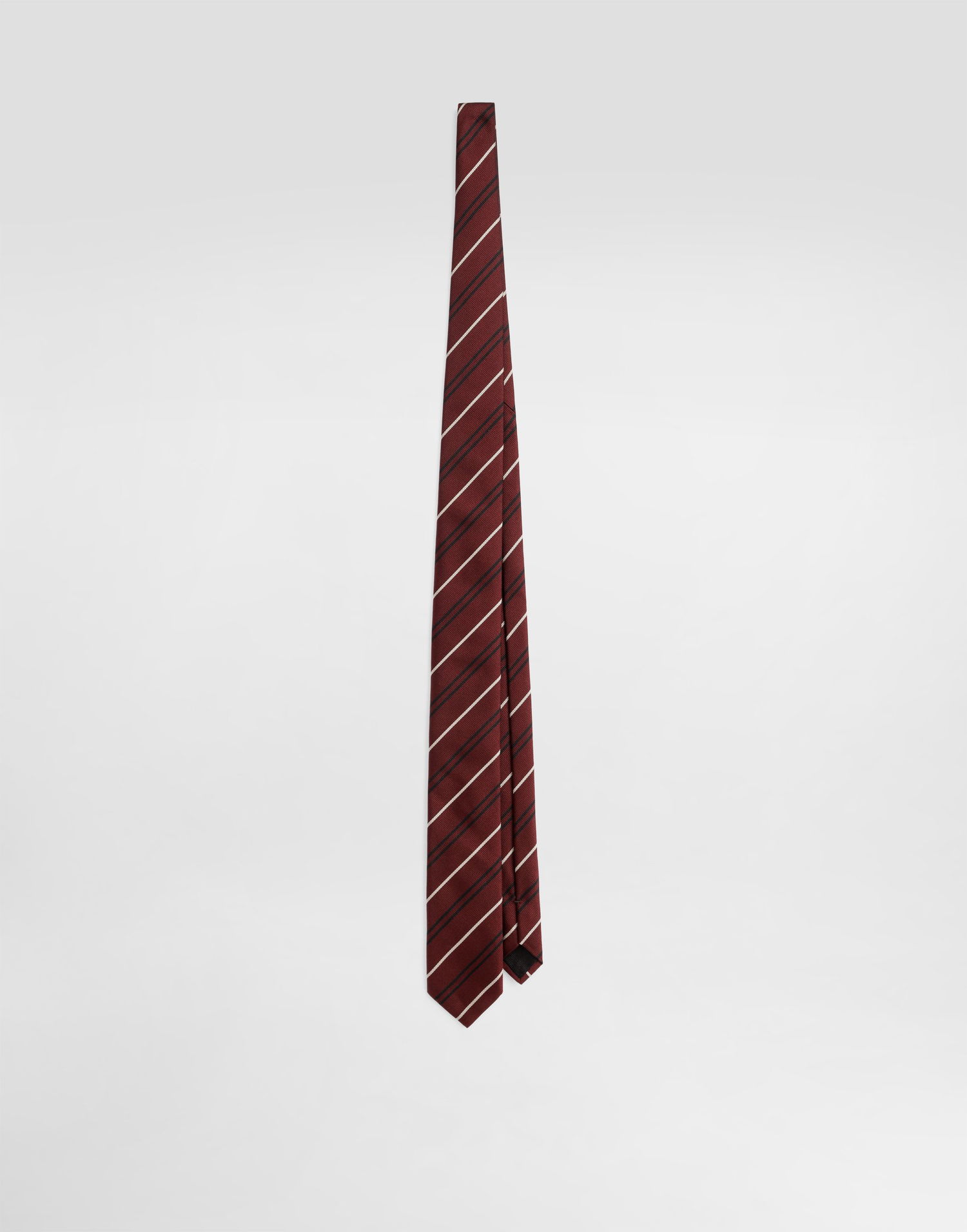 Tilbehør Dolce & Gabbana Dolce & Gabbana Jacquard Striped Tie Bourgogne | GT149EG0JRYR1535, 0