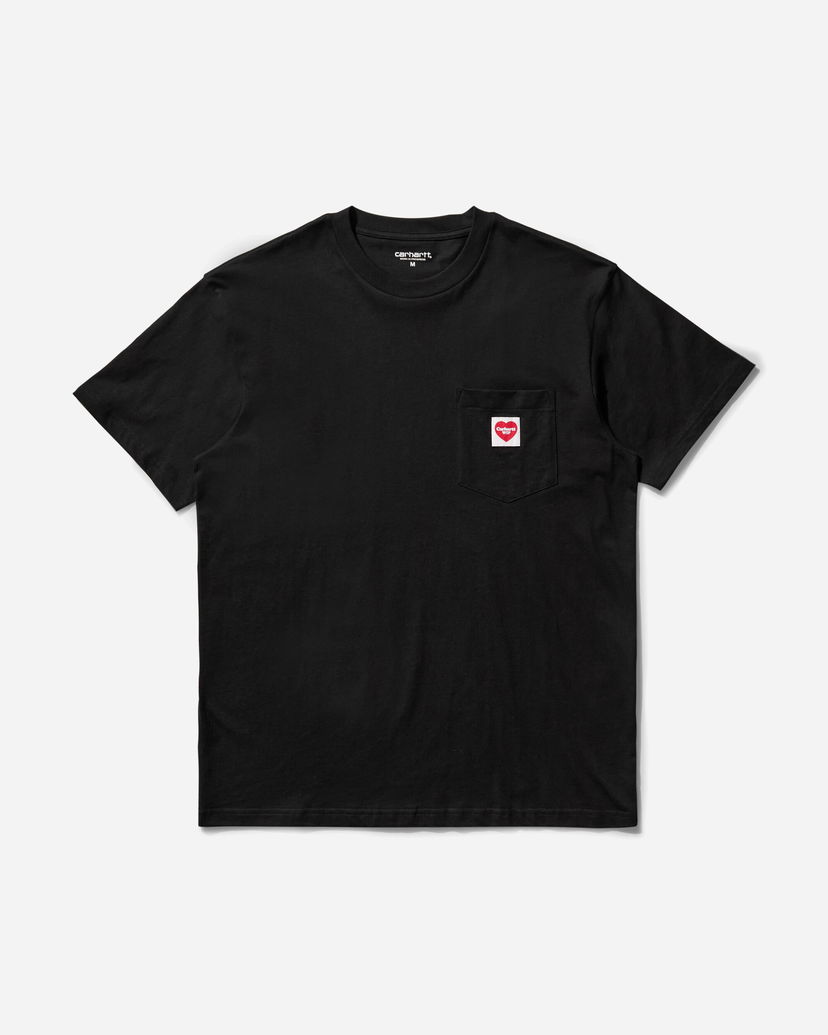 T-shirt Carhartt WIP Pocket Heart T-Shirt Sort | I032128 1V2XX