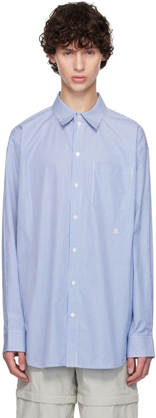 Skjorte Helmut Lang Helmut Lang Oversized Striped Shirt Blå | O05HM599