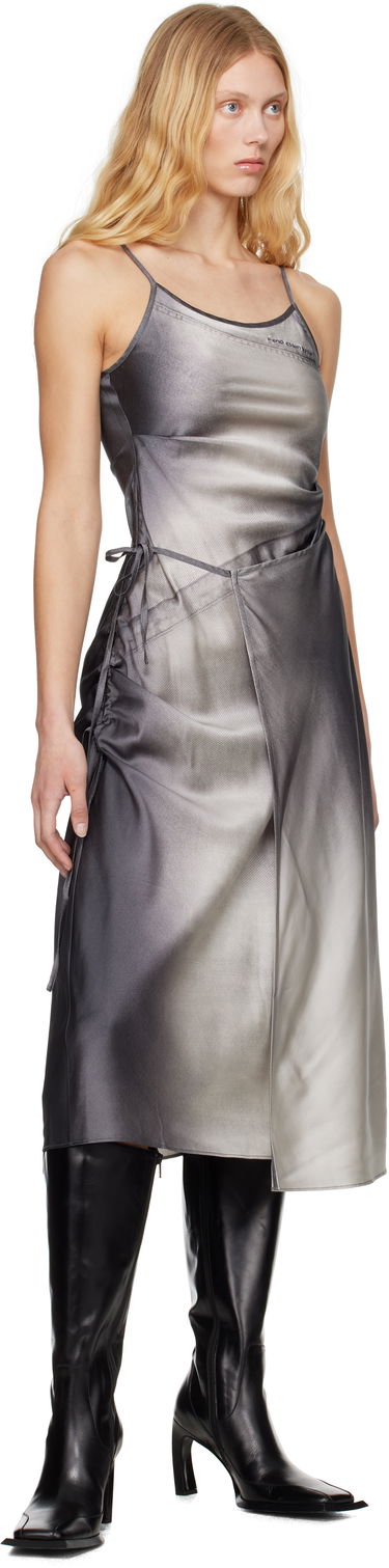 Kjole Feng Chen Wang Feng Chen Wang Draped Midi Dress Grå | FWS19DR01, 3