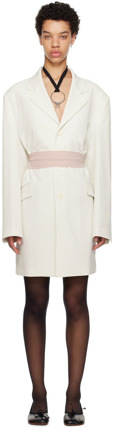 Frakker Maison Margiela Buttoned Oversized Coat Hvid | S62AA0056 S54445