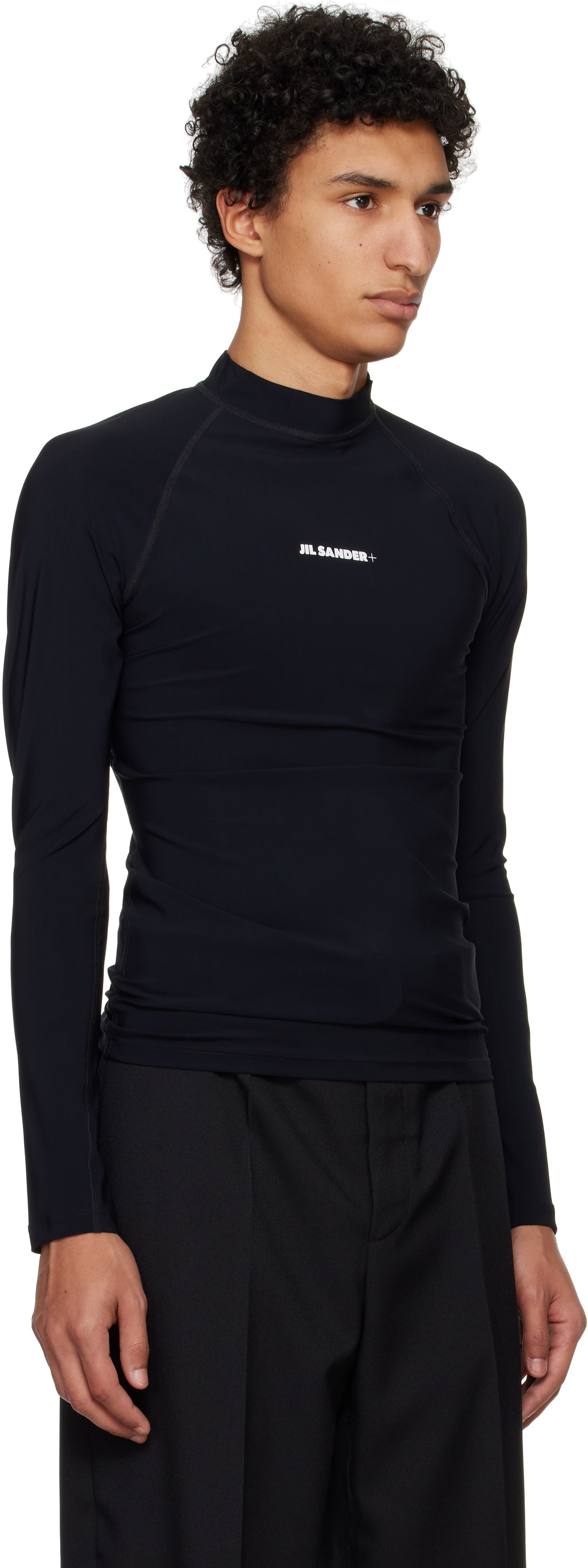 T-shirt Jil Sander Jil Sander+ Surf Long Sleeve T-Shirt Sort | J47NH0012_J20032, 1
