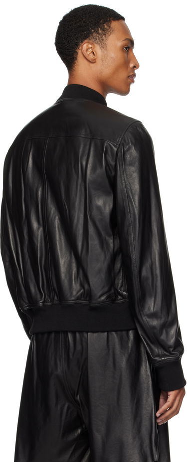 Bomberjakke Rick Owens Rick Owens Bauhaus Flight Leather Bomber Jacket Sort | RU02E1749 LBY, 2