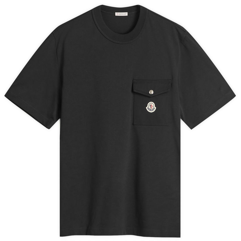 T-shirt Moncler Men's Heavy Cotton Pocket T-Shirt, Size Small, Moncler Sort | 8C000-32-89AVF-999
