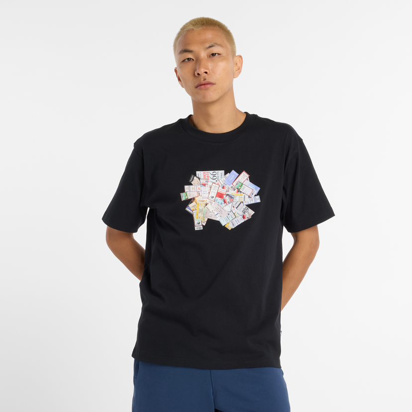 T-shirt New Balance Printed T-Shirt Sort | NBMT53905BK