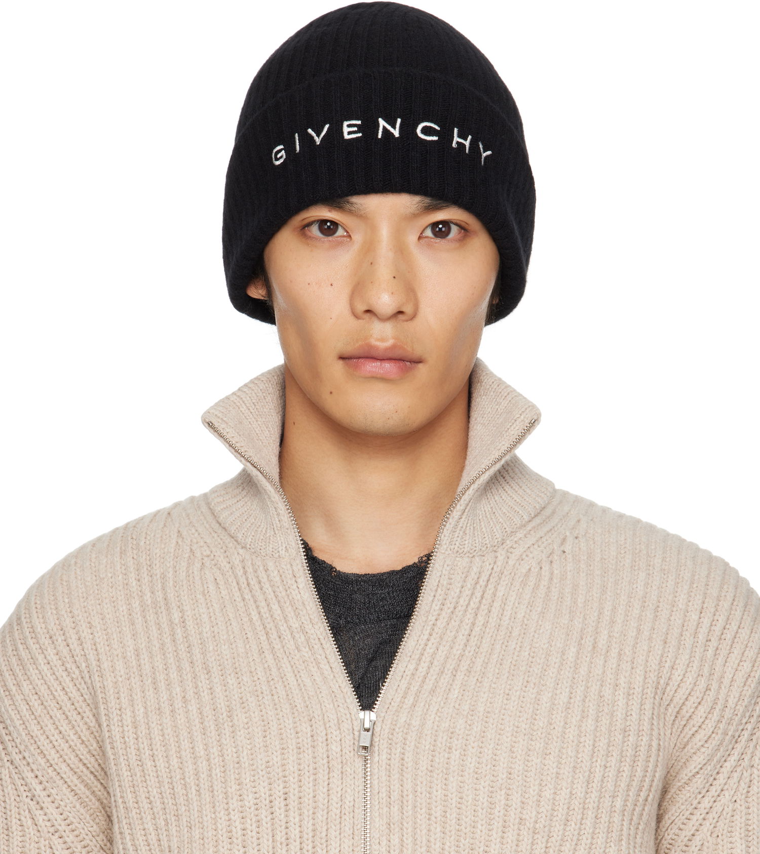 Beanie Givenchy Givenchy 4G Embroidered Beanie Sort | 710003974001-U7927, 0