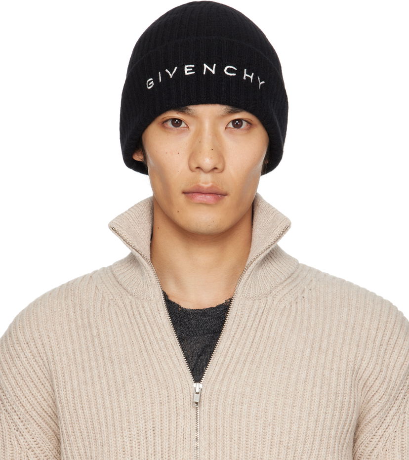 Beanie Givenchy Givenchy 4G Embroidered Beanie Sort | 710003974001-U7927