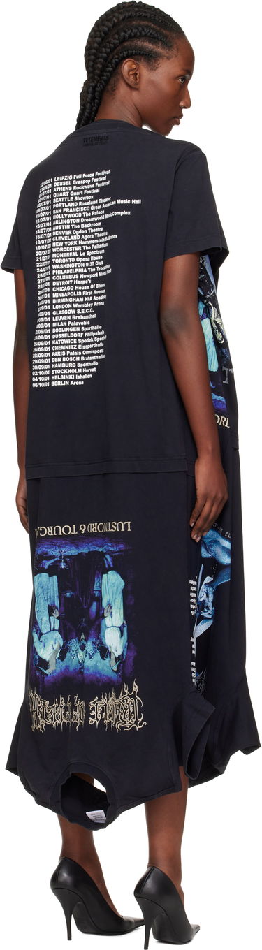 Kjole VETEMENTS Vetements Cradle of Filth Multi T-Shirt Maxi Dress Sort | WCF76DR995B, 2