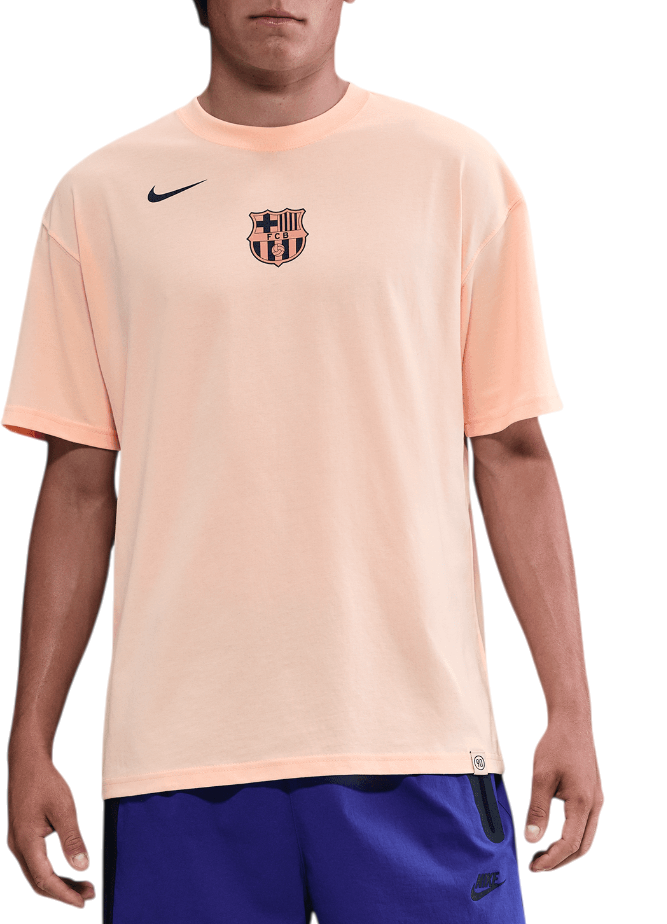 T-shirt Nike Total 90 FC Barcelona Remix T-Shirt Orange | hq8388-807
