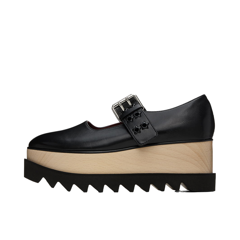 Sneakers og sko Stella McCartney Elyse Star-Studded Platform Loafers Sort | 810423AP0250