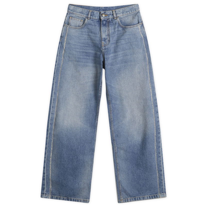 Jeans Palm Angels Palm Angels Loose Fit Jeans 28" Blå | PMYA049S25DEN0024040