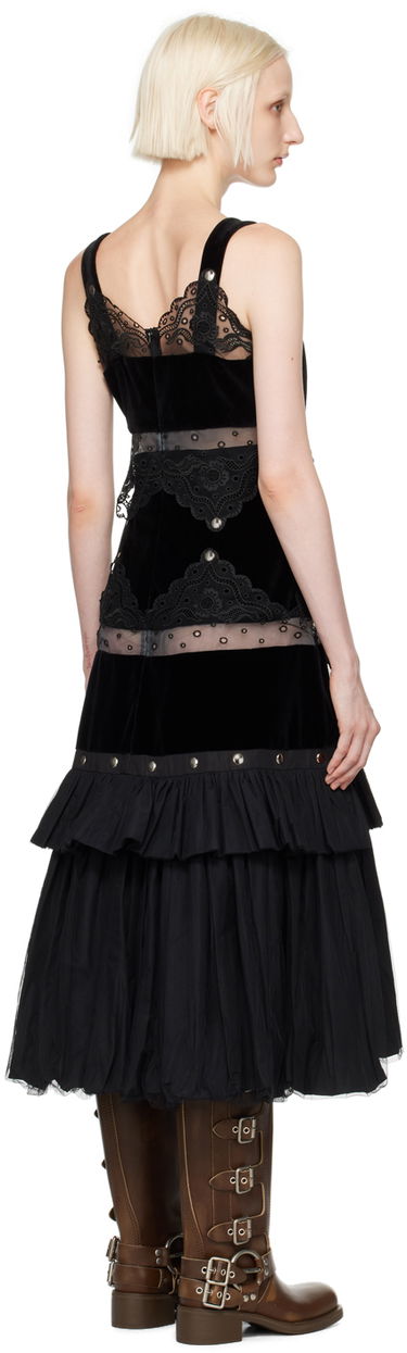 Kjole Chopova Lowena Chopova Lowena Combo Midi Dress Sort | 1251, 2