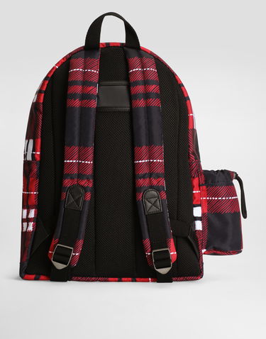 Rygsæk Dolce & Gabbana Dolce & Gabbana Nylon Plaid Print Backpack Flerfarvet | EM0139AV246HS5QB, 2