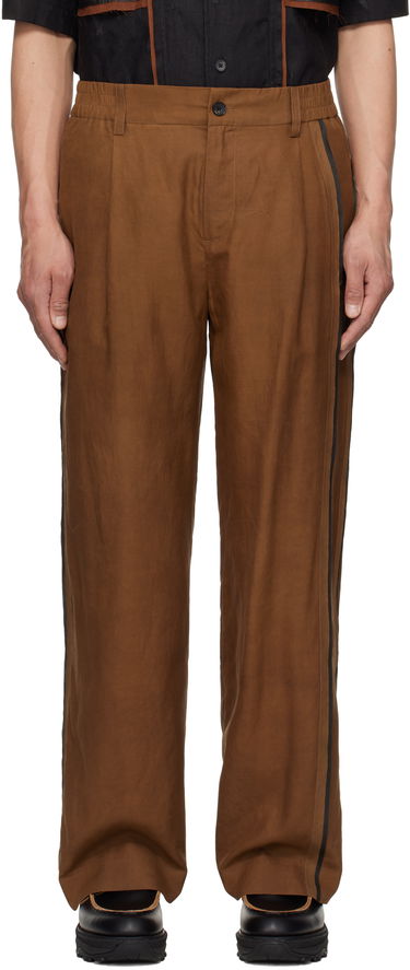 Bukser Feng Chen Wang Feng Chen Wang Silk Trousers Brun | FENG19TR16, 0