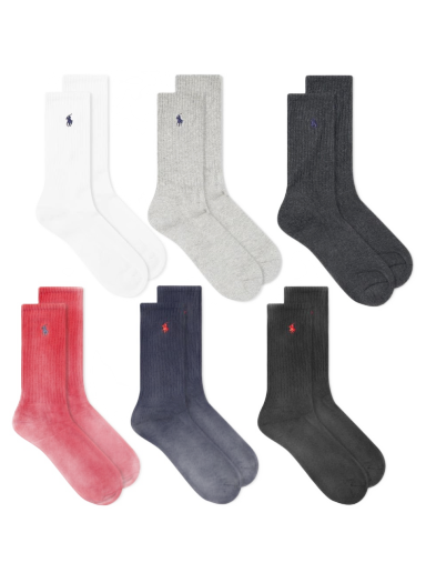 Sokker Polo by Ralph Lauren Cotton Crew Sock - 6 Pack Flerfarvet | 449824809003