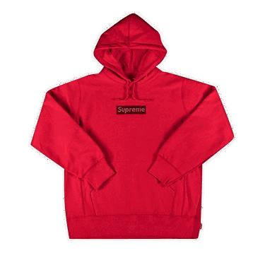 Sweatshirt Supreme Swarovski x Box Logo Hooded Sweatshirt Rød | SS19SW9 RED, 0