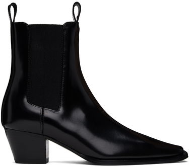 Sneakers og sko TOTEME The City Leather Chelsea Boots Sort | 233-8025-825, 0