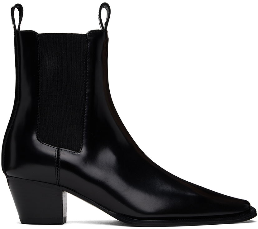 Sneakers og sko TOTEME The City Leather Chelsea Boots Sort | 233-8025-825