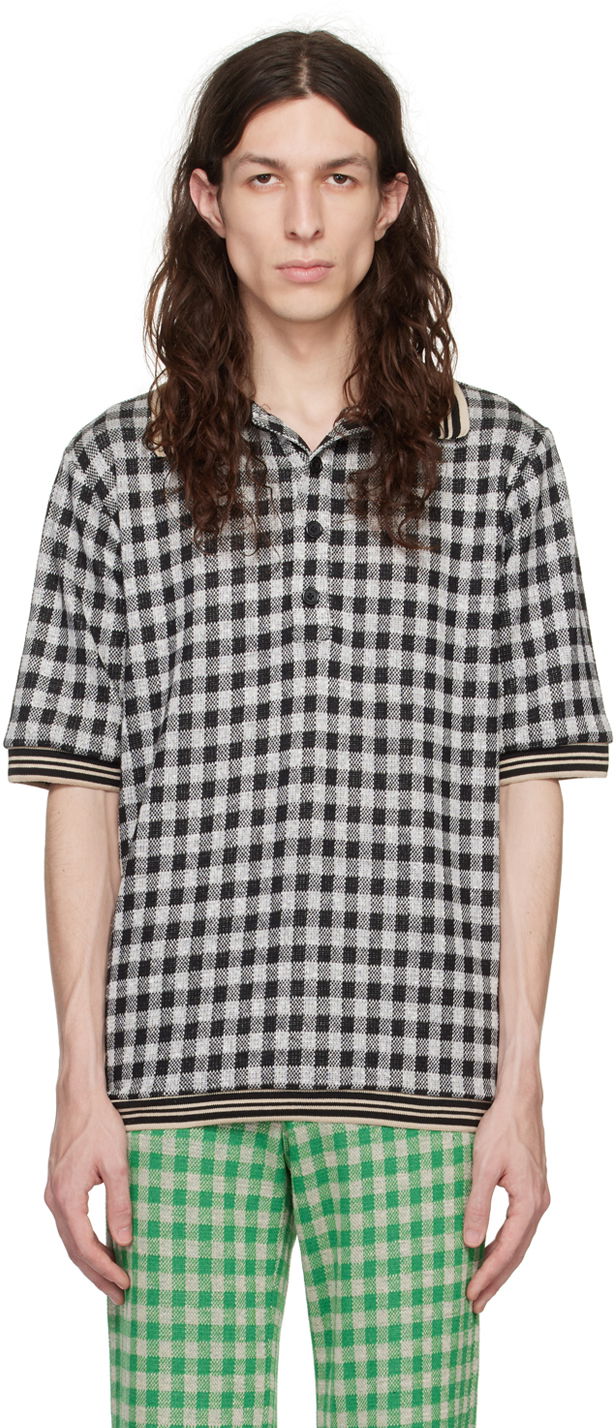 Polo skjorte Anna Sui Anna Sui Checked Polo Sort | M1023K20, 0