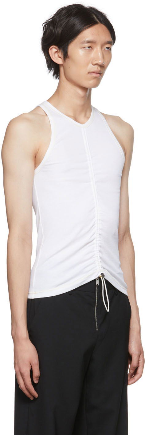 Tanktop Dion Lee Ruched Tank Top Hvid | C3042S22, 1