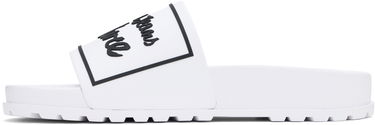 Sneakers og sko Versace Versace Jeans Couture Logo Shelly Pool Slides Hvid | E78VA3SQ2_E71352, 2
