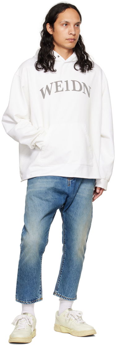 Sweatshirt We11done We11done Distressed Hoodie Hvid | WD-TH3-22-716-U-WH, 3