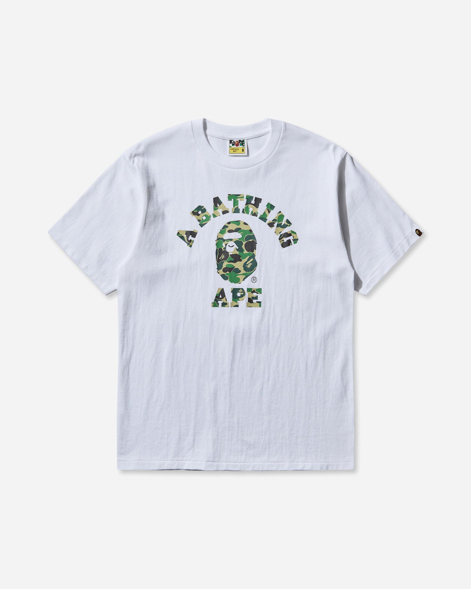 T-shirt BAPE ABC Camo College T-Shirt Hvid | 1L80110005 WHXGR, 1